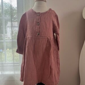 Kids Pink Button-Up Shirt
